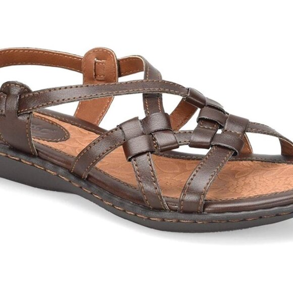 BOC Women's Brown Concept Kesia Leather Classic Gladiator Sandal Size 7M - Picture 1 of 15